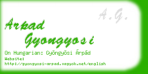 arpad gyongyosi business card